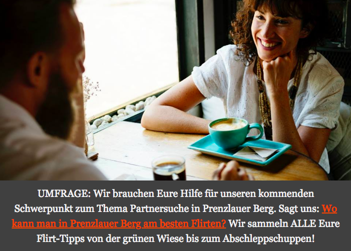 Umfrage Flirten Newsletter Kitasuche